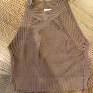 WILFRED brown knit crop top